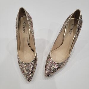 Guess Glitter Heels Sz 8